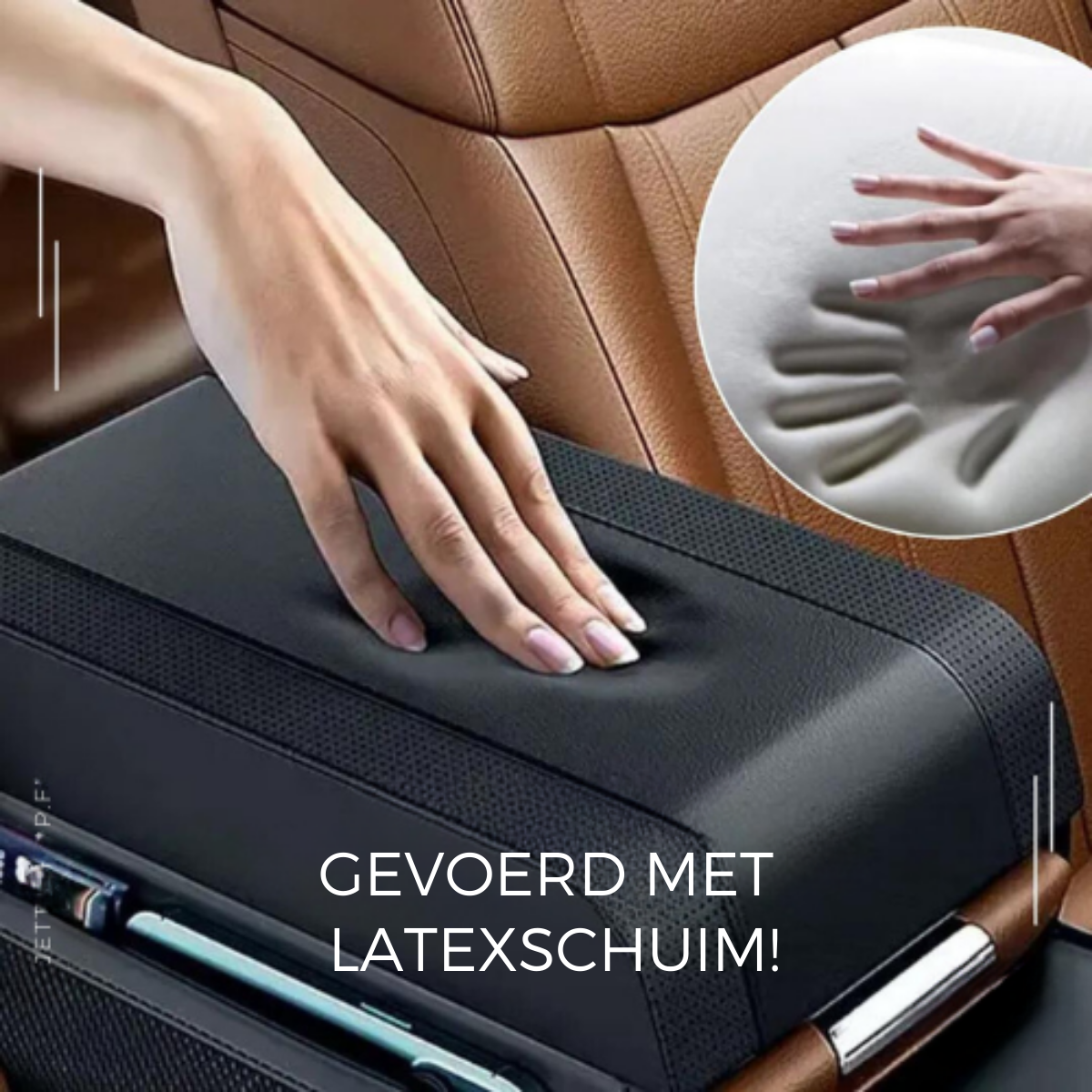 Leren armsteun met opbergruimte voor auto – RestJetta