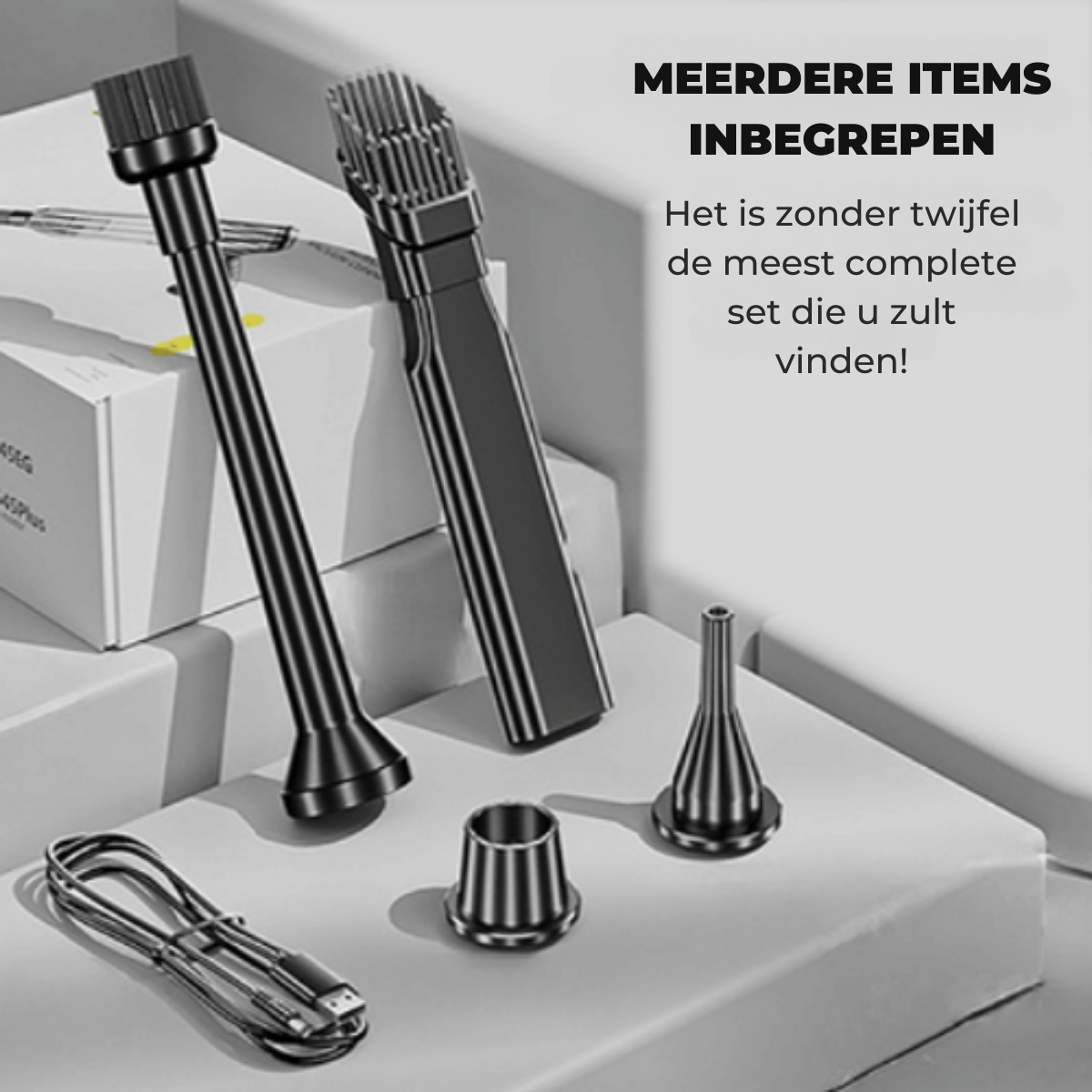 Draagbare stofzuiger MaxJetta™ + 4 EXCLUSIEVE ACCESSOIRES [EXCLUSIEF CADEAU]