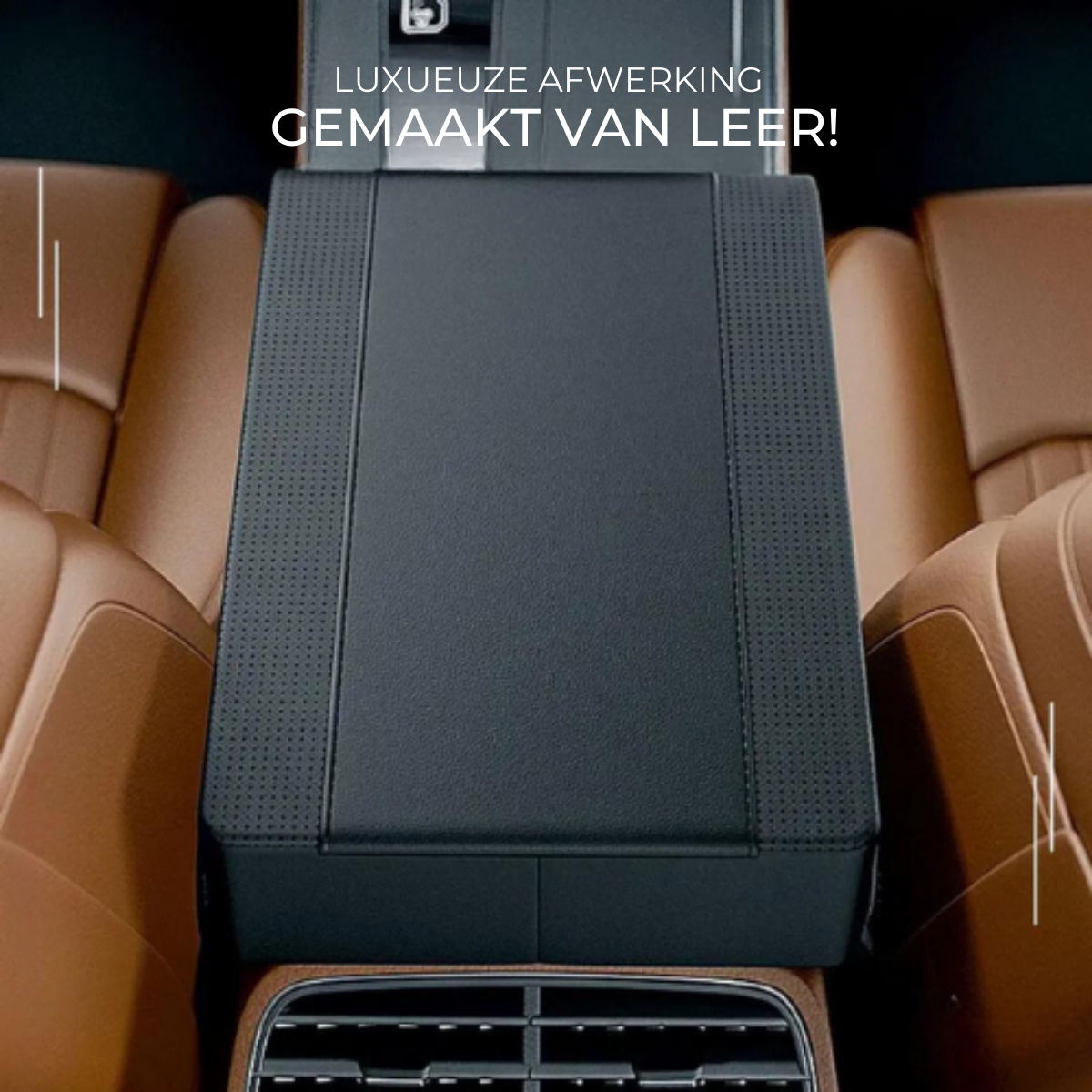 Leren armsteun met opbergruimte voor auto – RestJetta