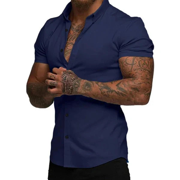 Slim Fit EasyFit™ Overhemd – Stijl en Comfort met 4D Stretch Technologie